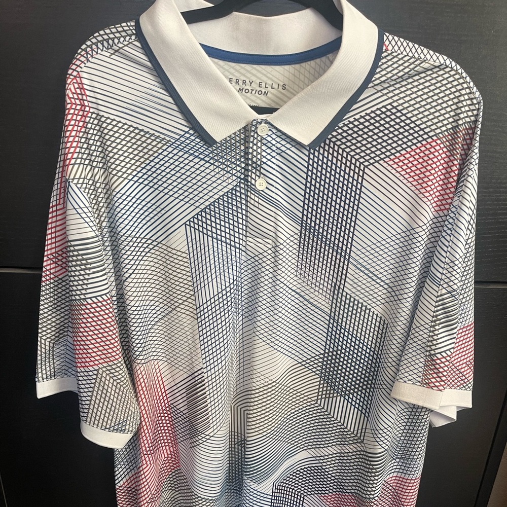 Men’s Perry Ellis moisture control polo shirt size 3XL (worn 1 time)